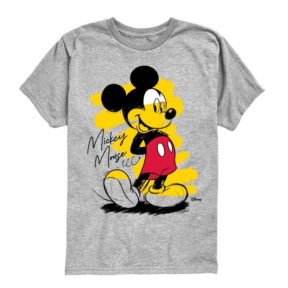 Disney - Sketchy Mickey - Youth Boys Short Sleeve Graphic T-Shirt