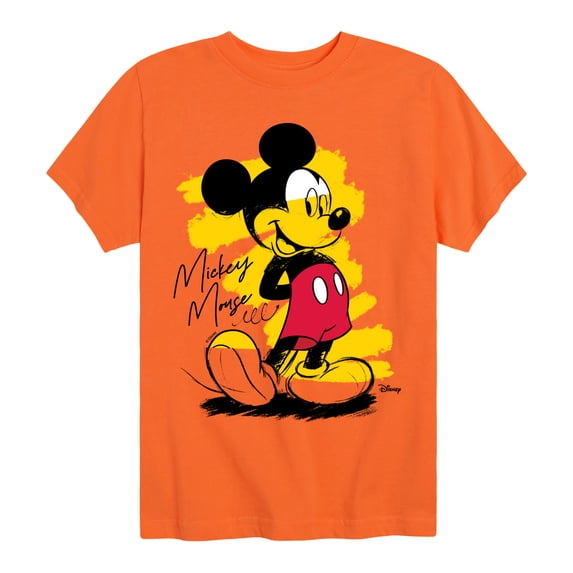 Disney - Sketchy Mickey - Youth Boys Short Sleeve Graphic T-Shirt