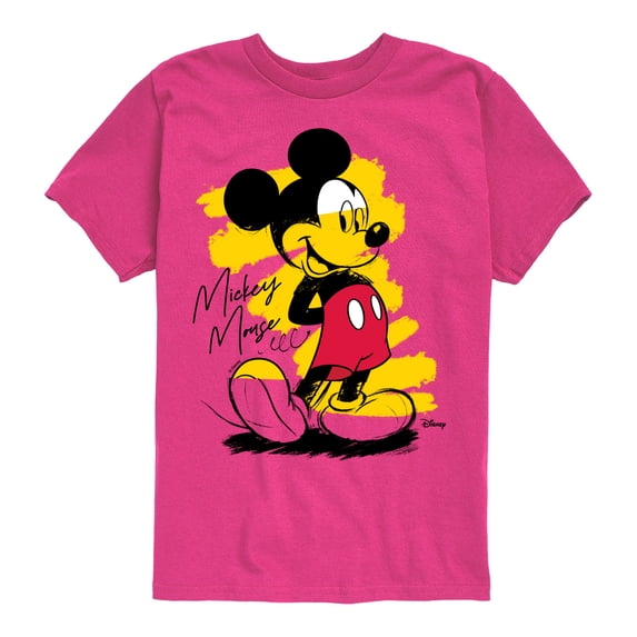 Disney - Sketchy Mickey - Youth Boys Short Sleeve Graphic T-Shirt