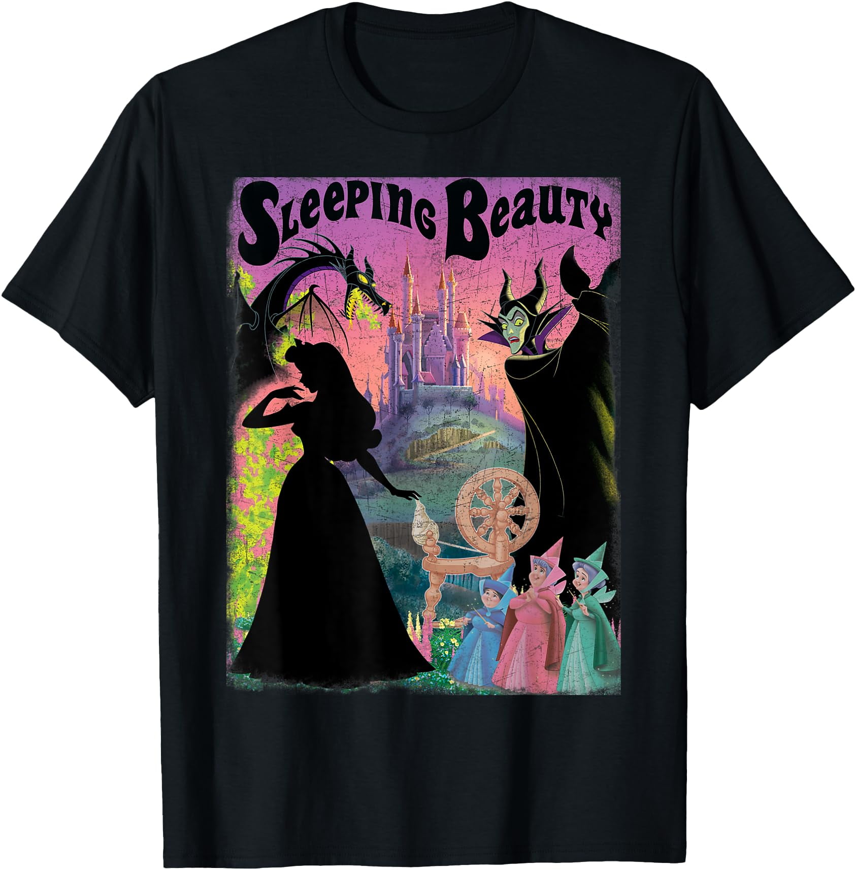 Disney Sleeping Beauty Aurora Maleficent Poster TShirt