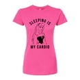 thumbnail image 1 of Disney Sleeping Beauty - Aurora Sleeping Is My Cardio - Juniors Fitted Graphic T-Shirt, 1 of 5