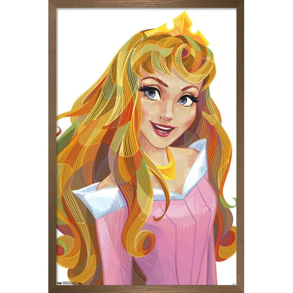 Disney Sleeping Beauty - Aurora - Stylized Wall Poster, 14.725" x 22.375" Framed