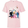 thumbnail image 1 of Disney Sleeping Beauty Characters T-Shirt - Short Sleeve T-Shirt for Kids - Customized-Soft Pink, 1 of 5