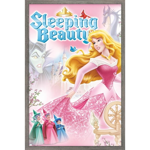 Disney Sleeping Beauty - Cover Wall Poster, 22.375" x 34" Framed