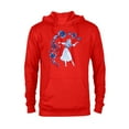 thumbnail image 1 of Disney Sleeping Beauty Princess Aurora Blue Flowers T-Shirt - Pullover Hoodie for Adults - Customized-Red Heather, 1 of 5