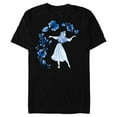 thumbnail image 1 of Disney Sleeping Beauty Princess Aurora Blue Flowers T-Shirt- Short Sleeve Blended T-Shirt for Adults - Customized-Black, 1 of 5