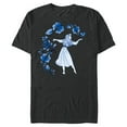 thumbnail image 1 of Disney Sleeping Beauty Princess Aurora Blue Flowers T-Shirt- Short Sleeve Blended T-Shirt for Adults - Customized-Dark Heather, 1 of 5