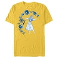 thumbnail image 1 of Disney Sleeping Beauty Princess Aurora Blue Flowers T-Shirt- Short Sleeve Blended T-Shirt for Adults - Customized-Yellow, 1 of 5