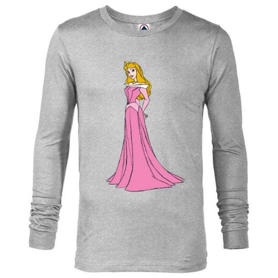 Disney Sleeping Beauty Princess Aurora Classic T-Shirt - Long Sleeve T-Shirt for Men - Customized-Athletic Heather