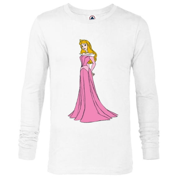 Disney Sleeping Beauty Princess Aurora Classic T-Shirt - Long Sleeve T-Shirt for Men - Customized-White
