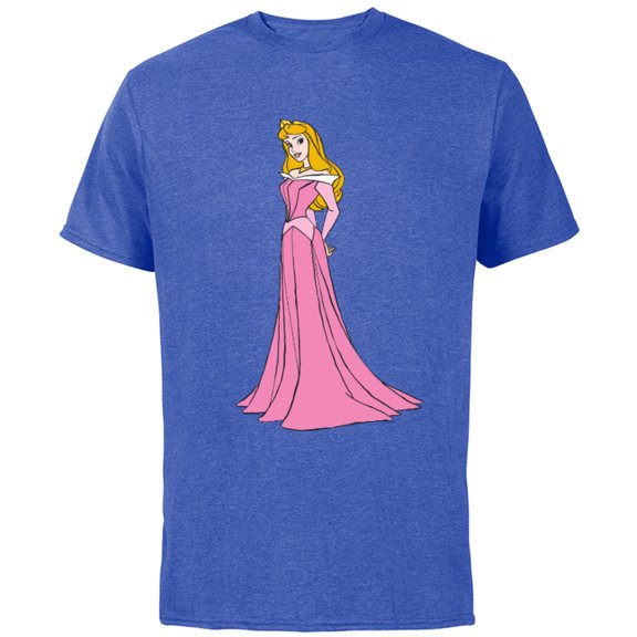 Disney Sleeping Beauty Princess Aurora Classic T-Shirt - Short Sleeve Cotton T-Shirt for Adults - Customized-Royal Heather