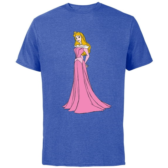 Disney Sleeping Beauty Princess Aurora Classic T-Shirt - Short Sleeve Cotton T-Shirt for Adults - Customized-Royal Heather
