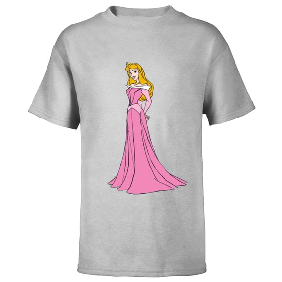 Disney Sleeping Beauty Princess Aurora Classic T-Shirt - Short Sleeve T-Shirt for Kids - Customized-Athletic Heather