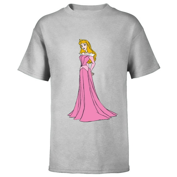 Disney Sleeping Beauty Princess Aurora Classic T-Shirt - Short Sleeve T-Shirt for Kids - Customized-Athletic Heather