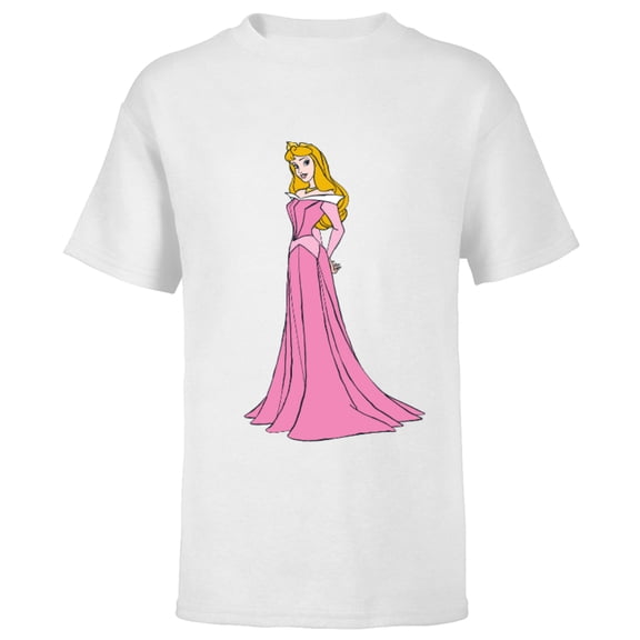 Disney Sleeping Beauty Princess Aurora Classic T-Shirt - Short Sleeve T-Shirt for Kids - Customized-White