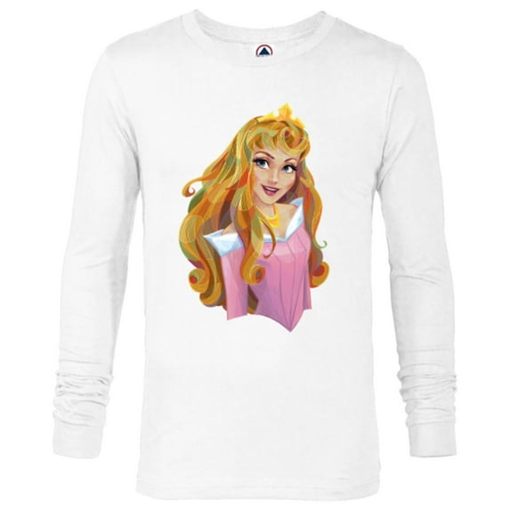 Disney Sleeping Beauty Princess Aurora Graphic T-Shirt - Long Sleeve T-Shirt for Men - Customized-White