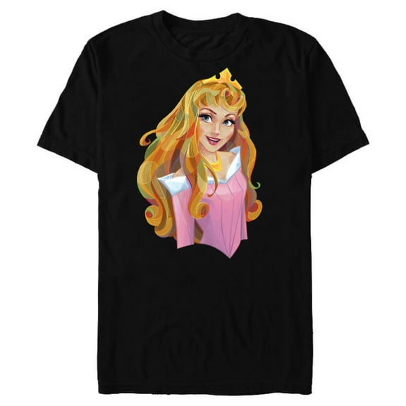Disney Sleeping Beauty Princess Aurora Graphic T-Shirt- Short Sleeve Blended T-Shirt for Adults - Customized-Black Snow Heather