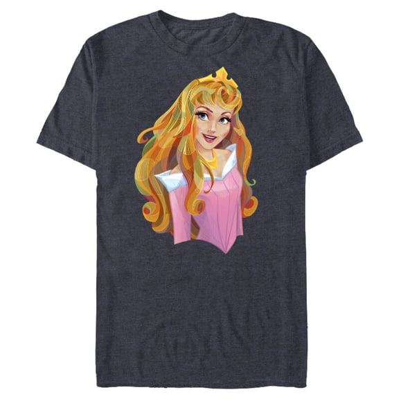 Disney Sleeping Beauty Princess Aurora Graphic T-Shirt- Short Sleeve Blended T-Shirt for Adults - Customized-Denim Snow Heather