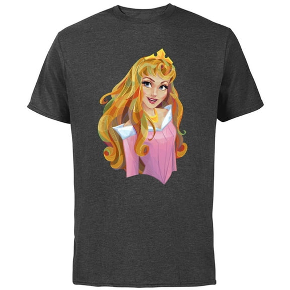 Disney Sleeping Beauty Princess Aurora Graphic T-Shirt - Short Sleeve Cotton T-Shirt for Adults - Customized-Charcoal