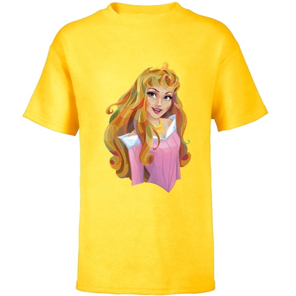 Disney Sleeping Beauty Princess Aurora Graphic T-Shirt - Short Sleeve T-Shirt for Kids - Customized-Sunflower