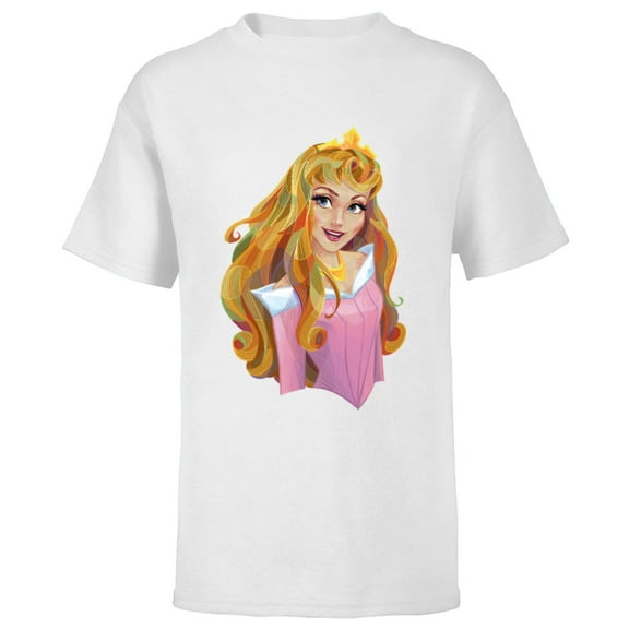 Disney Sleeping Beauty Princess Aurora Graphic T-Shirt - Short Sleeve T-Shirt for Kids - Customized-White