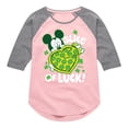thumbnail image 1 of Disney - Slice Of Luck - Toddler And Youth Girls Raglan Graphic T-Shirt, 1 of 5