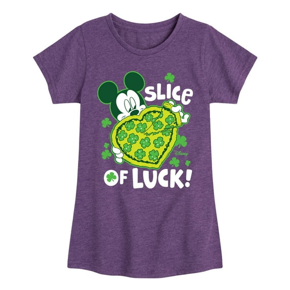 Disney - Slice Of Luck - Toddler And Youth Girls Short Sleeve Graphic T-Shirt