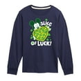 thumbnail image 1 of Disney - Slice Of Luck - Toddler And Youth Long Sleeve Graphic T-Shirt, 1 of 5