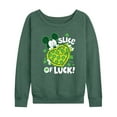 thumbnail image 1 of Disney - Slice Of Luck - Women's Lightweight French Terry Long Sleeve Shirt, 1 of 5