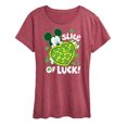 thumbnail image 1 of Disney - Slice Of Luck - Women's Short Sleeve Graphic T-Shirt, 1 of 5