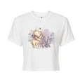 thumbnail image 1 of Disney - Smell The Flowers - Juniors Cropped Cotton Blend T-Shirt, 1 of 4