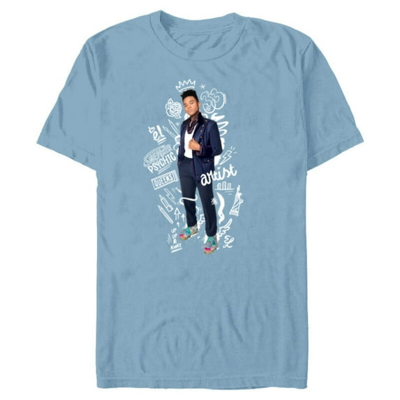 Disney Sneakerella El Sneaker Psychic Artist - Short Sleeve Blended T-Shirt for Adults - Customized-Ocean Blue
