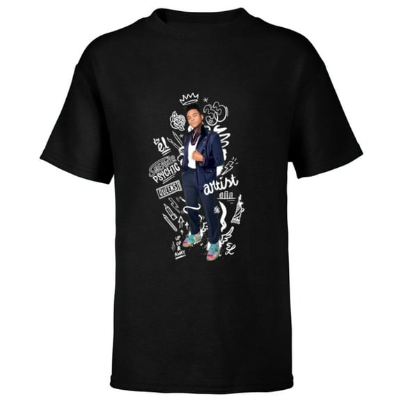 Disney Sneakerella El Sneaker Psychic Artist - Short Sleeve T-Shirt for Kids - Customized-Black