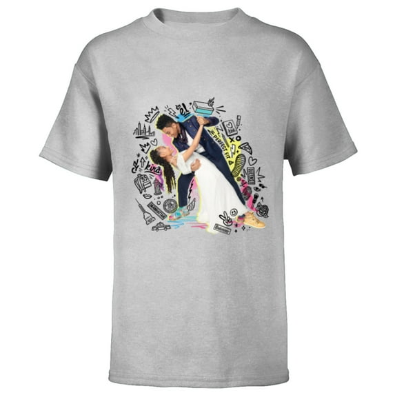 Disney Sneakerella El and Kira Dance - Short Sleeve T-Shirt for Kids - Customized-Athletic Heather