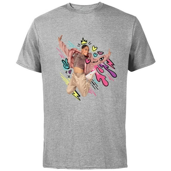 Disney Sneakerella El and Kira King Jump - Short Sleeve Cotton T-Shirt for Adults - Customized-Athletic Heather