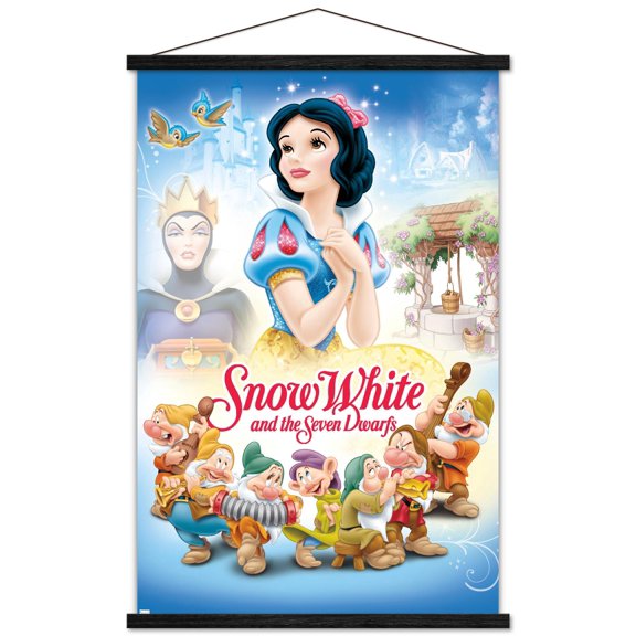 Disney Snow White And The Seven Dwarfs - Cover Wall Poster with Magnetic Frame, 22.375" x 34"