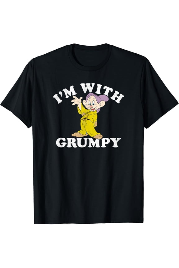 Disney Snow White And The Seven Dwarfs Dopey I'M With Grumpy T-Shirt