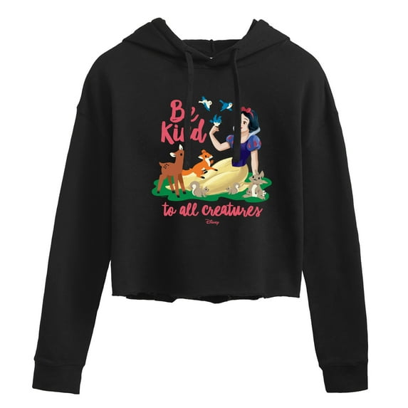 Disney - Snow White Be Kind - Juniors Cropped Pullover Hoodie