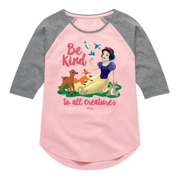 Disney - Snow White Be Kind - Toddler & Youth Girls Raglan Graphic T-Shirt