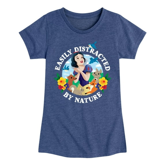 Disney - Snow White Distracted By Nature - Toddler & Youth Girls Short Sleeve Graphic T-Shirt