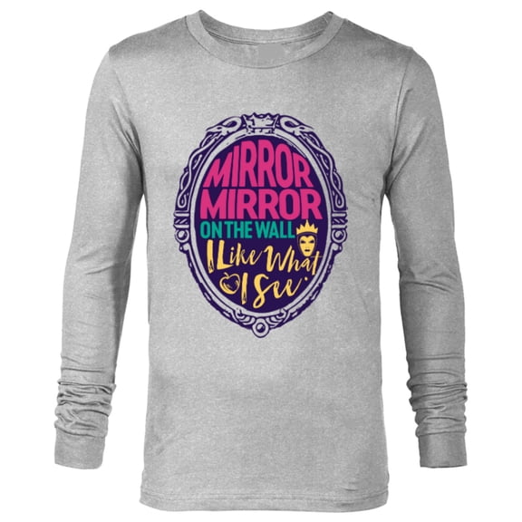 Disney Snow White Evil Queen’s Magic Mirror Humorous - Long Sleeve T-Shirt for Men - Customized-Athletic Heather
