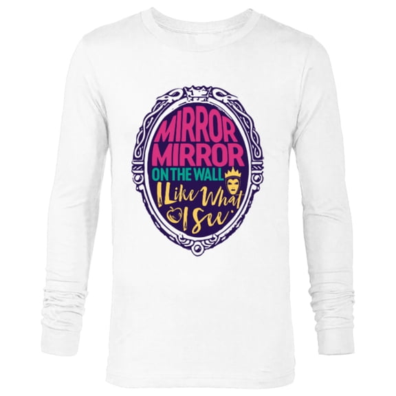 Disney Snow White Evil Queen’s Magic Mirror Humorous - Long Sleeve T-Shirt for Men - Customized-White