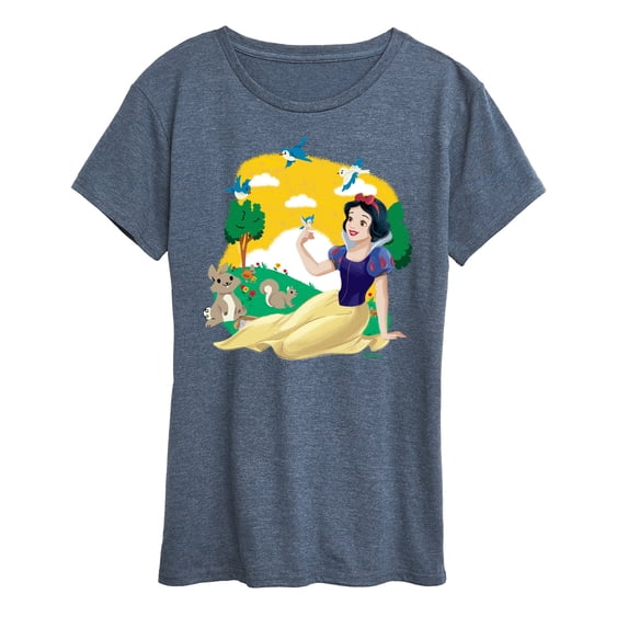 Disney - Snow White Forest Scene - Women's Short Sleeve Graphic T-Shirt