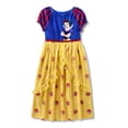 thumbnail image 1 of Disney Snow White Girl's Dress-Up Satiny Tulle Apple Print Nightgown, Gown (X-Small 4/5), 1 of 1