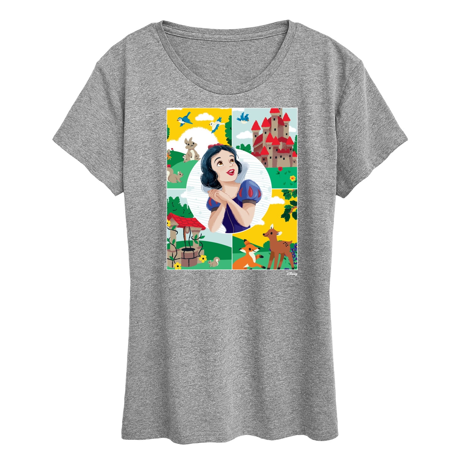 Disney - Snow White Grid - Women's Short Sleeve Graphic T-Shirt ...