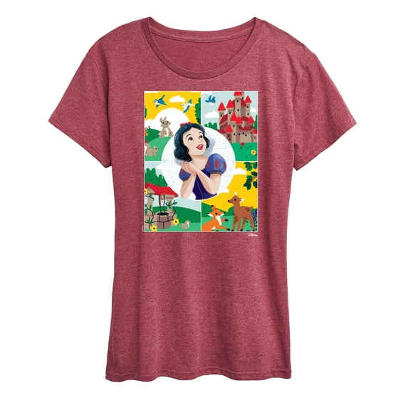Disney - Snow White Grid - Women's Short Sleeve Graphic T-Shirt