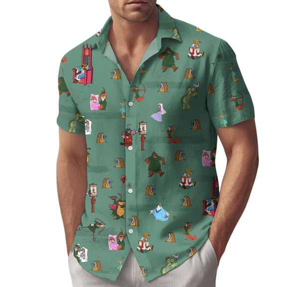 Disney Snow White Hawaiian Shirt, Seven Dwarfs Design