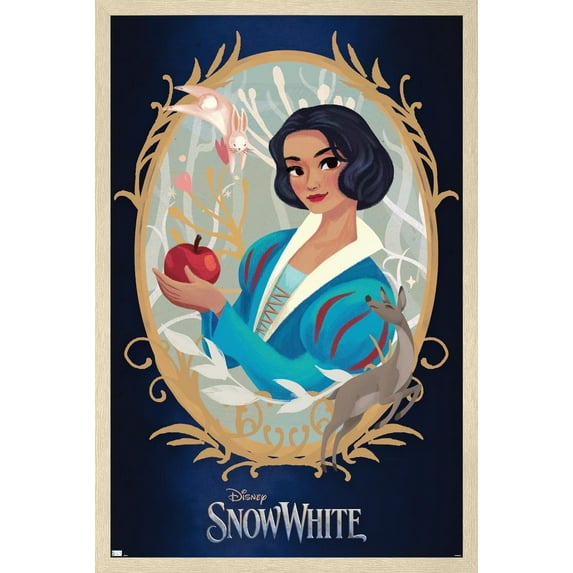 Disney Snow White: Live Action - Illustrated Snow White Wall Poster, 14.725" x 22.375" Framed