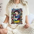 thumbnail image 1 of Disney Snow White Princess Comfort Colors Shirt, Retro Snow White & The Seven Dwarfs Floral Stained Glass T-shirt, Birthday Gift Tee, Magic Kingdom, Ivory Color, Size XL, 1 of 5