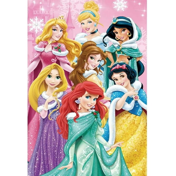 Princess DIY 5D Diamond Digital Painting Kit Crystal Rhinestone Embroidery Cross-stitch artwork Crafts Canvas wall decoration Birthday gift 12 X 16 inches